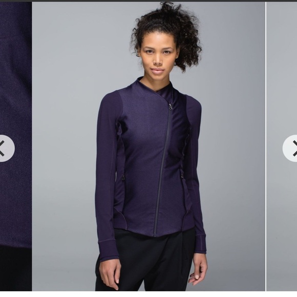 lululemon athletica Jackets & Blazers - Lululemon Emerge Renewed Jacket Black Grape Zip Up Size 6